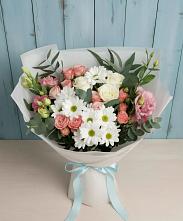 Букет цветов из:  Розы, Лизиантусы и Хризантемы #REPLACE_PRED# Вахонино