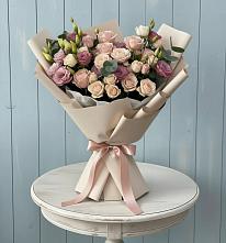 Букет цветов из:  Розы и Лизиантусы в Вахонино