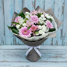 Букет цветов из:  Герберы, Альстромерии и Хризантемы #REPLACE_PRED# Вахонино