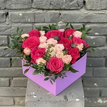 Цветочная композиция из Розы в коробке в Вахонино