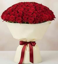 Букет 101 Красная роза Милано в Вахонино