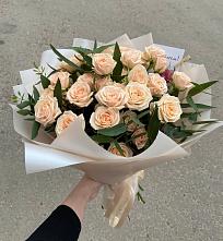 Букет Кремовые розы Латте в Вахонино