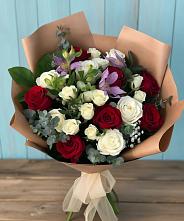 Букет цветов из:  Розы и Альстромерии в Вахонино
