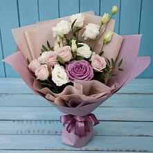 Букет цветов из:  Розы и Лизиантусы #REPLACE_PRED# Вахонино