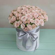 Цветочная композиция из Розы в шляпной коробке в Вахонино