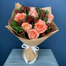 Букет цветов из:  Розы и Альстромерии в Вахонино
