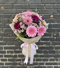 Букет цветов из:  Герберы и Хризантемы #REPLACE_PRED# Вахонино