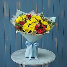 Букет цветов из:  Альстромерии и Хризантемы в Вахонино