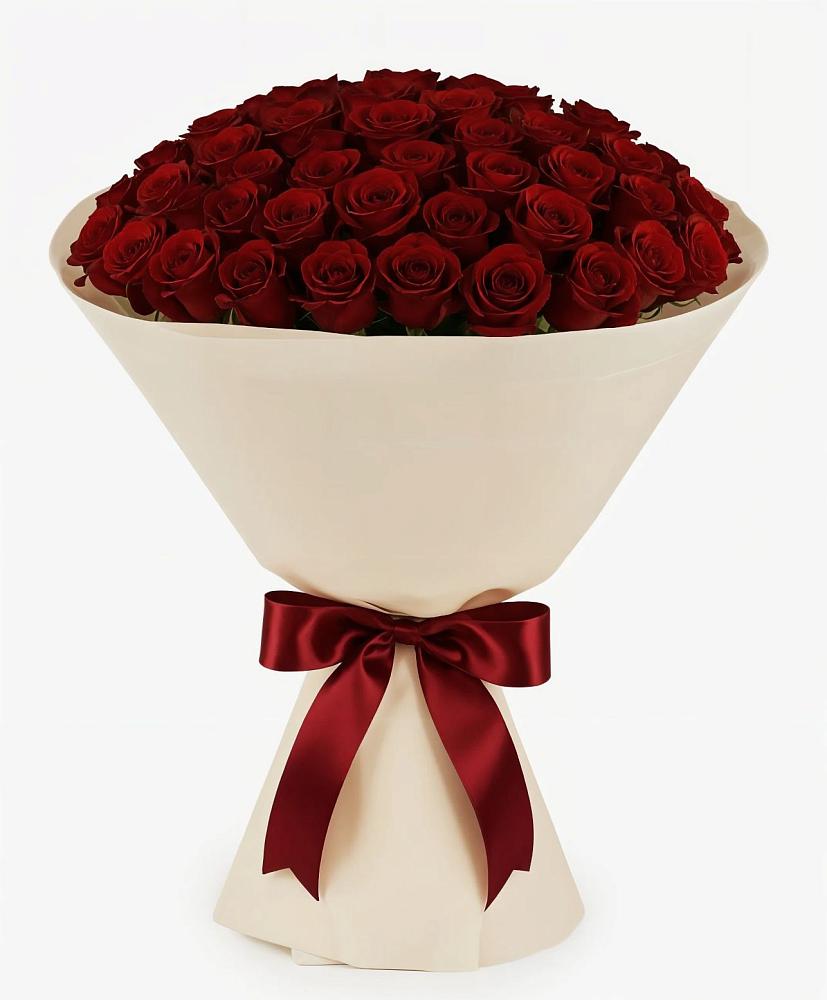 Букет 101 Бордовая роза Блэк Бакарра в Вахонино