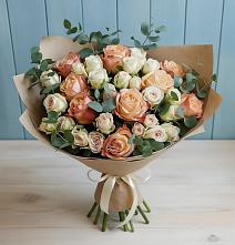 Букет цветов из:  Альстромерии и Розы в Вахонино